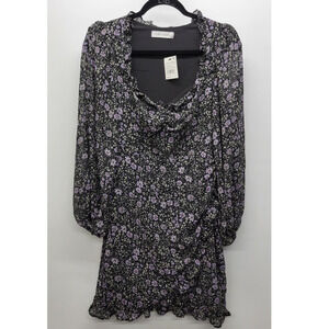 Floret Studios BLACK DITSY FLORAL Dress Small